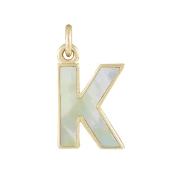 Tomfoolery Pearl Initial Plaque Pendant Outlet