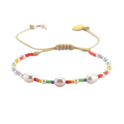 Tomfoolery Pearl Rainbow Friendship Bracelet Sale