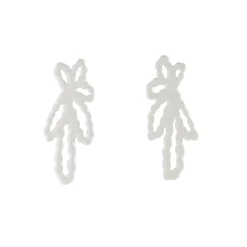 Tomfoolery Pearl Strand Flower Earrings Clearance