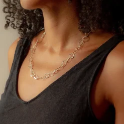 Tomfoolery Pebble Drawing Necklace Silver Hot