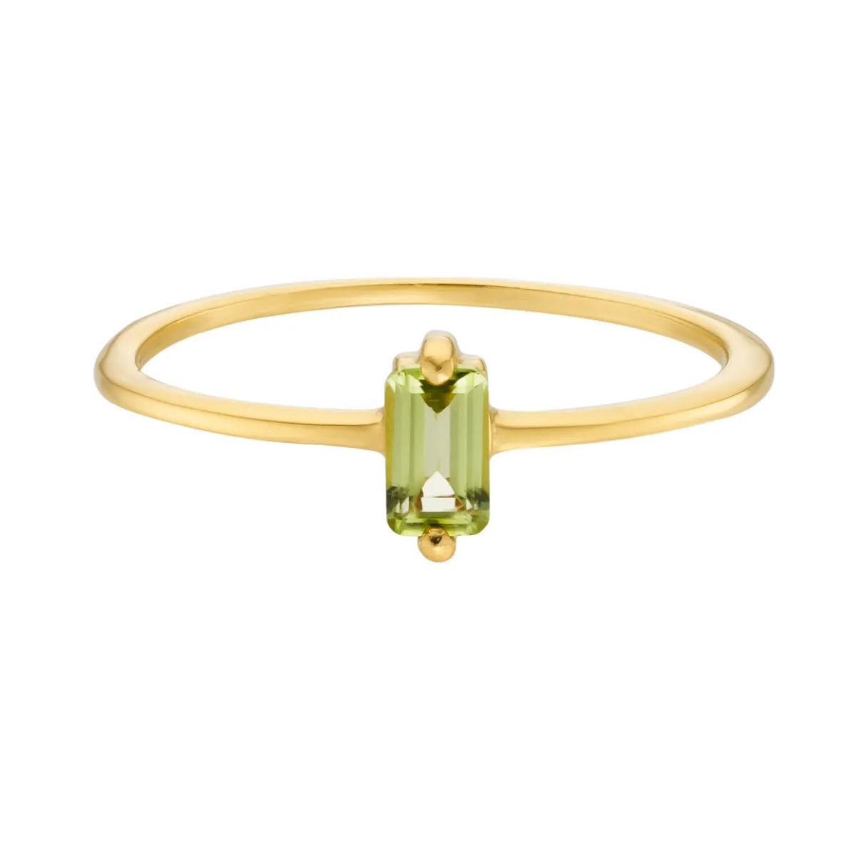 Tomfoolery Peridot Octagon Stacking Ring Clearance