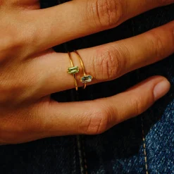 Tomfoolery Peridot Octagon Stacking Ring Clearance