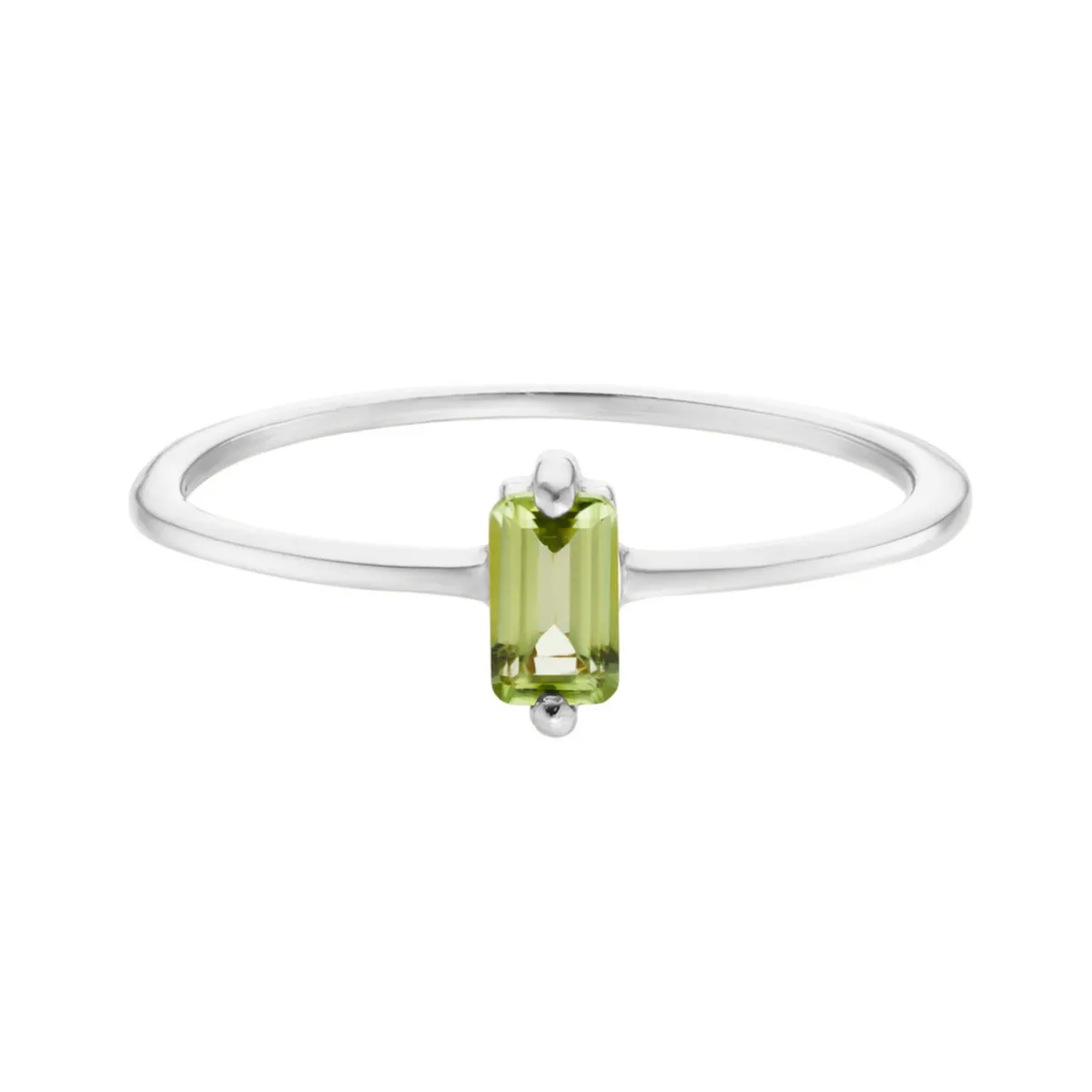 Tomfoolery Peridot Octagon Stacking Ring Clearance