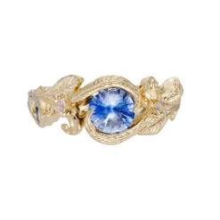 Tomfoolery Periwinkle Fern Crown Sapphire Ring Online