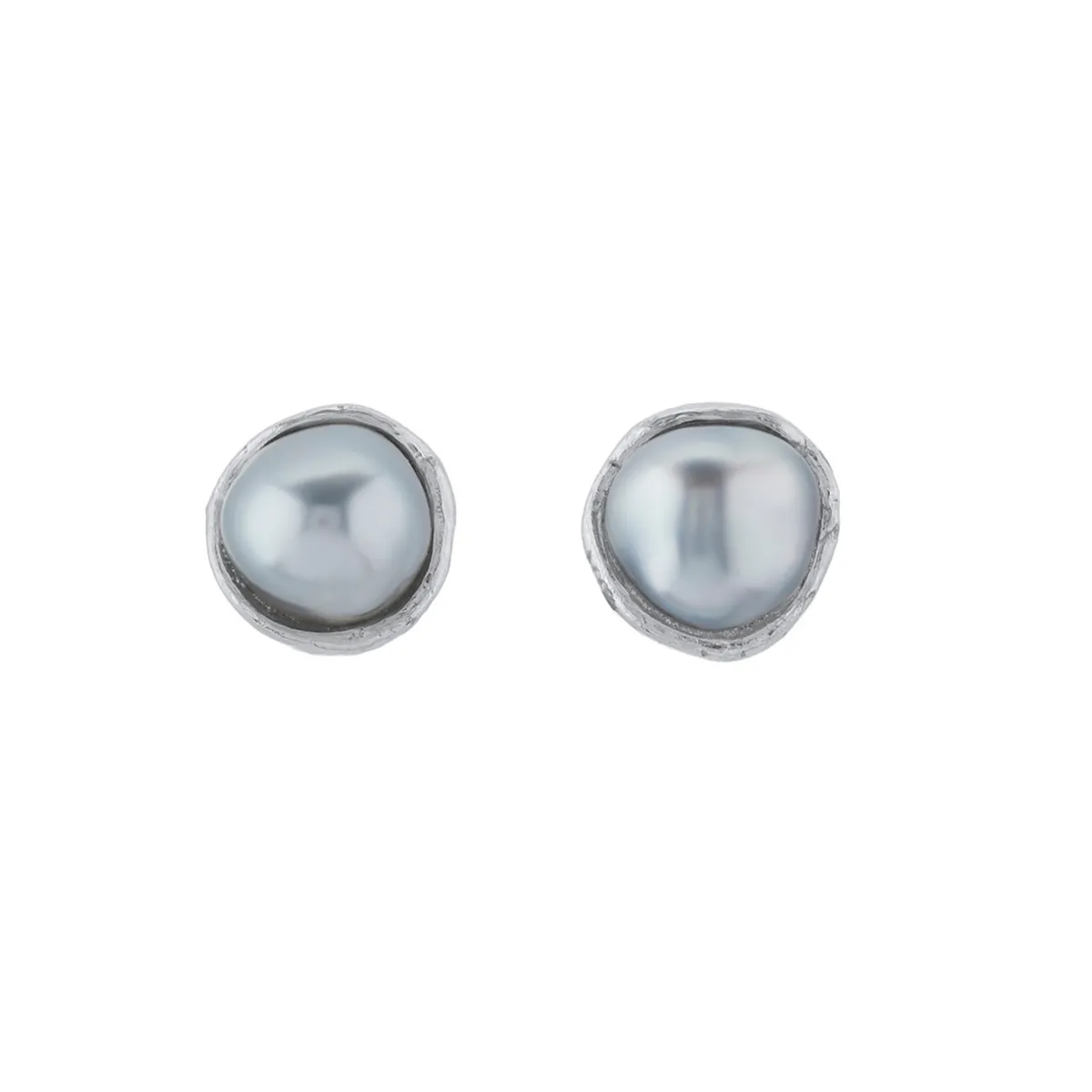 Tomfoolery Perla Studs in White Gold Clearance