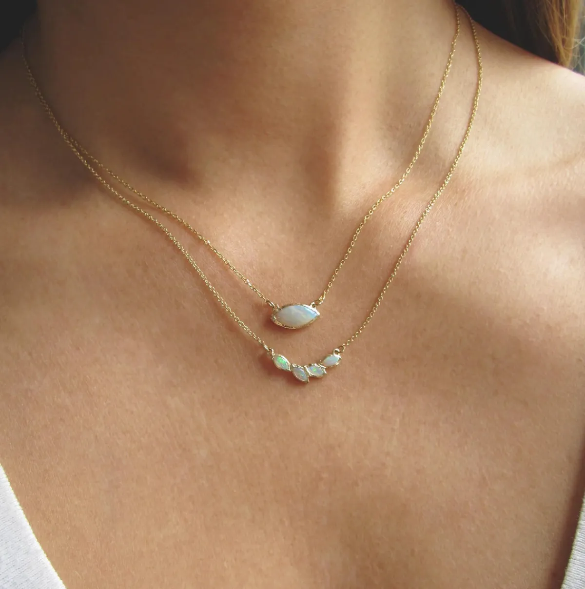 Tomfoolery Petal Opal Necklace Hot