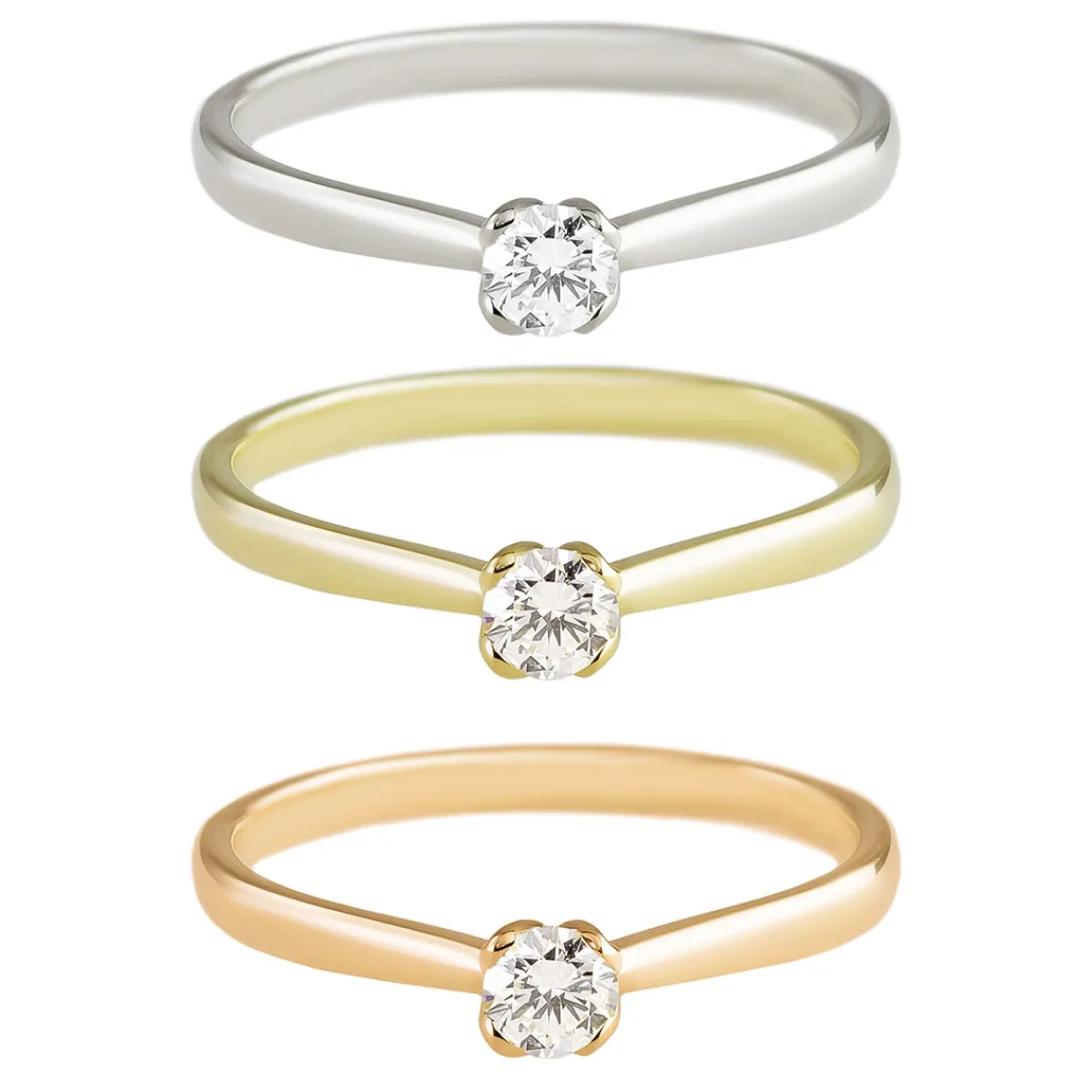 Tomfoolery Petal-Set Diamond Solitaire Ring Fashion