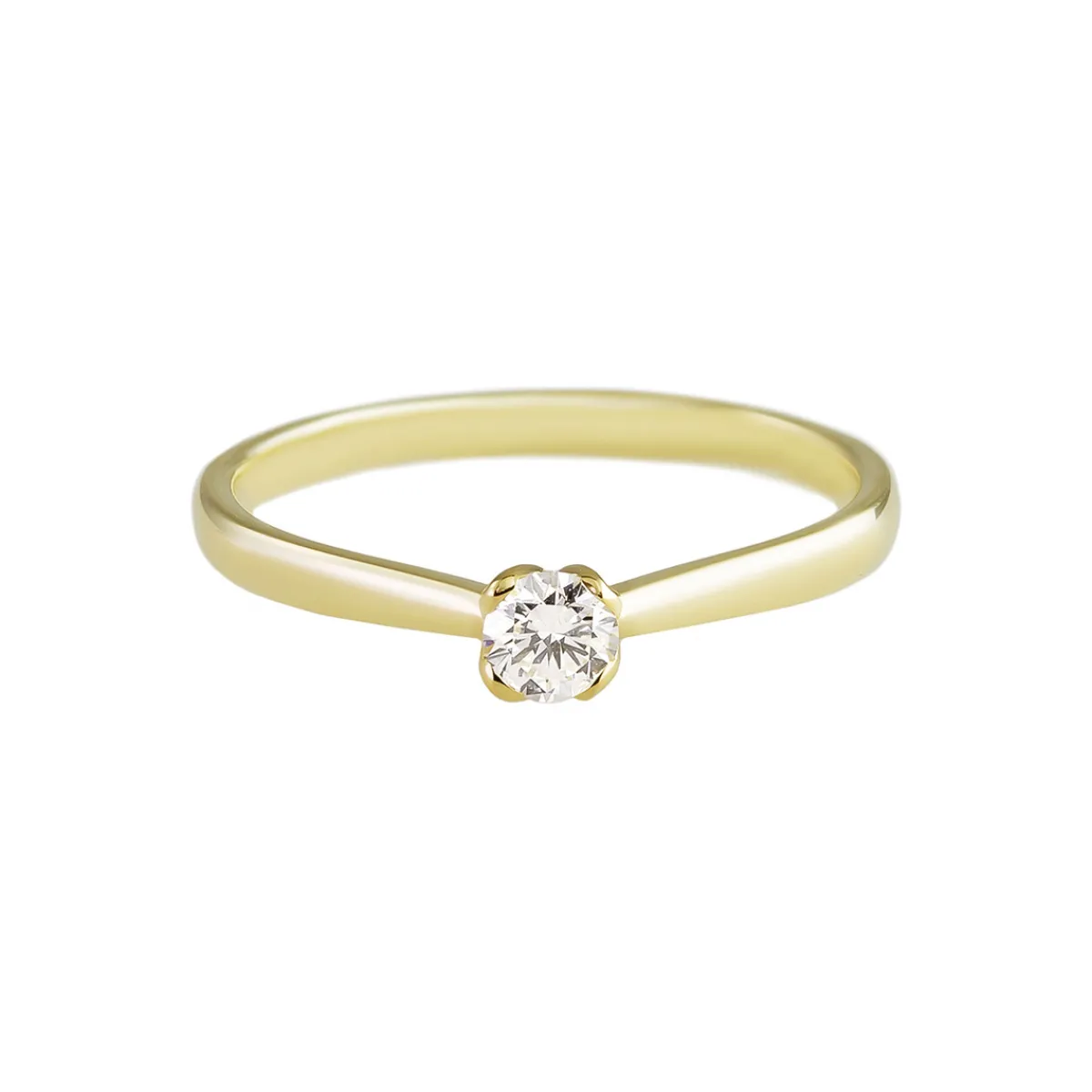 Tomfoolery Petal-Set Diamond Solitaire Ring Fashion
