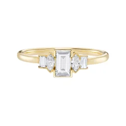 Tomfoolery Petite Basilica Baguette Diamond Ring Outlet