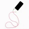 Tomfoolery Pink & Neon Green Perlen Wooden Beaded iPhone Necklace & Keychain New