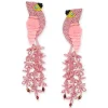 Tomfoolery Pink Cardinal Beaded Earrings Best