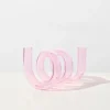 Tomfoolery Pink Curly Glass Vase Fashion