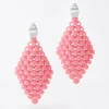 Tomfoolery Pink 3D Printed Drop Earrings Outlet