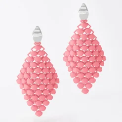 Tomfoolery Pink 3D Printed Drop Earrings Outlet