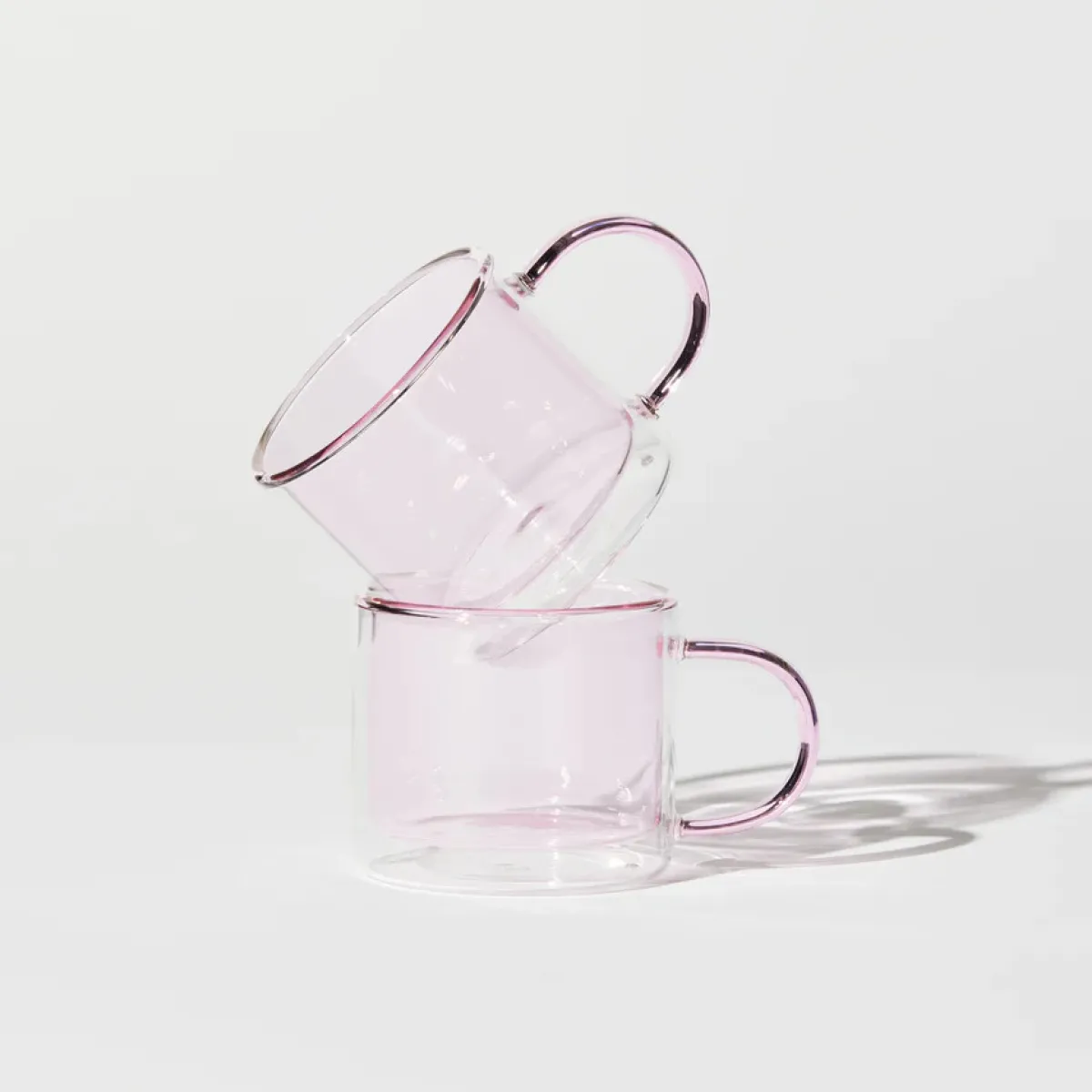 Tomfoolery Pink Glass Double Trouble Cup Set Discount