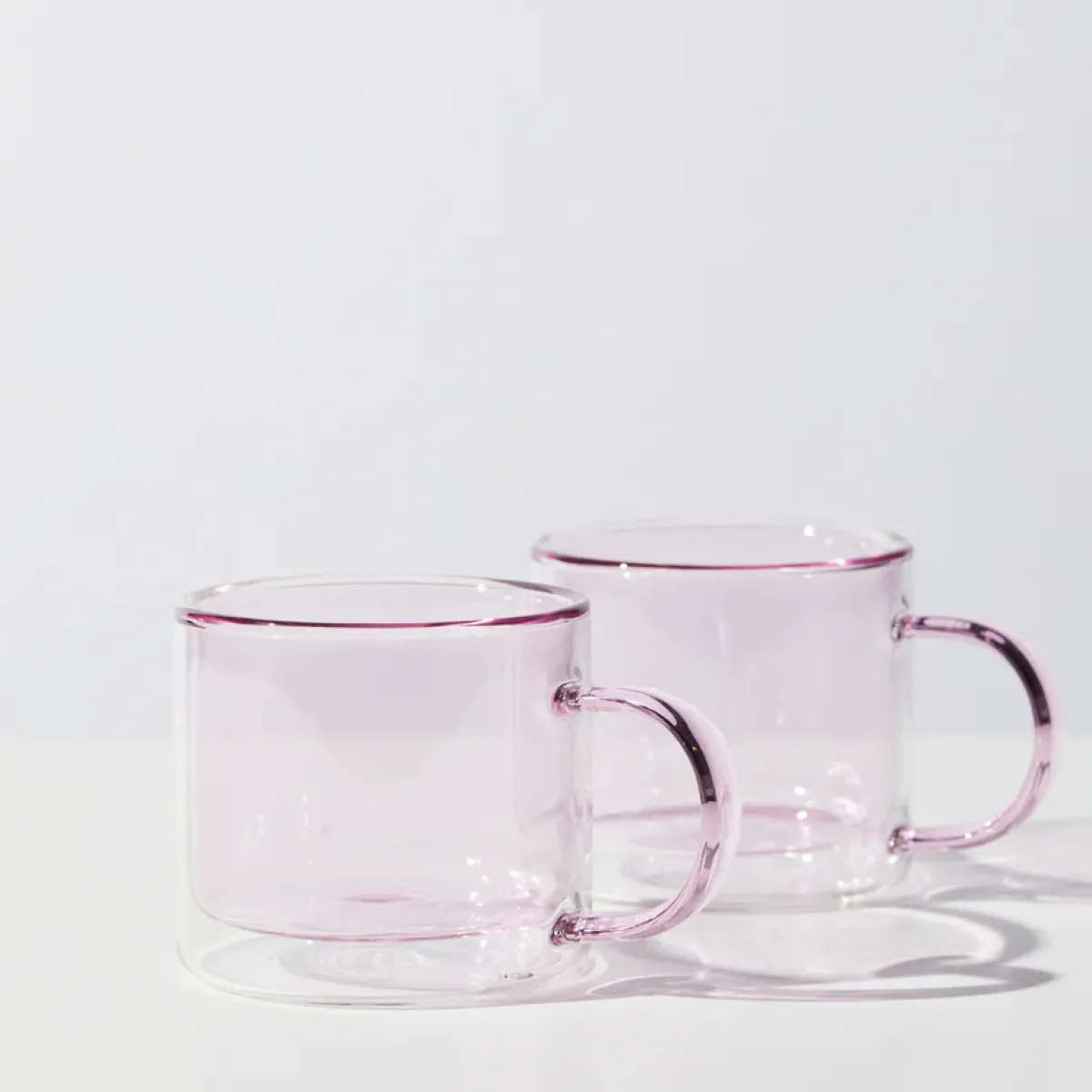 Tomfoolery Pink Glass Double Trouble Cup Set Discount