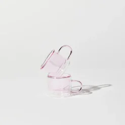 Tomfoolery Pink Glass Shorty Espresso Cup Set Best