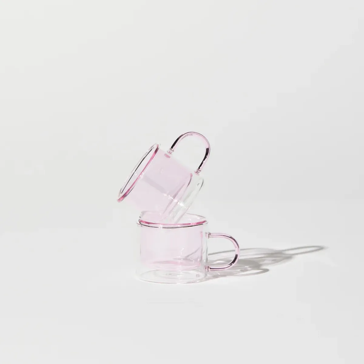 Tomfoolery Pink Glass Shorty Espresso Cup Set Best
