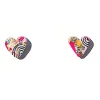 Tomfoolery Pink Hand-Painted Heart Studs Online
