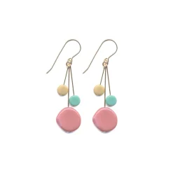 Tomfoolery Pink Lilly Pad Cluster Earrings Hot