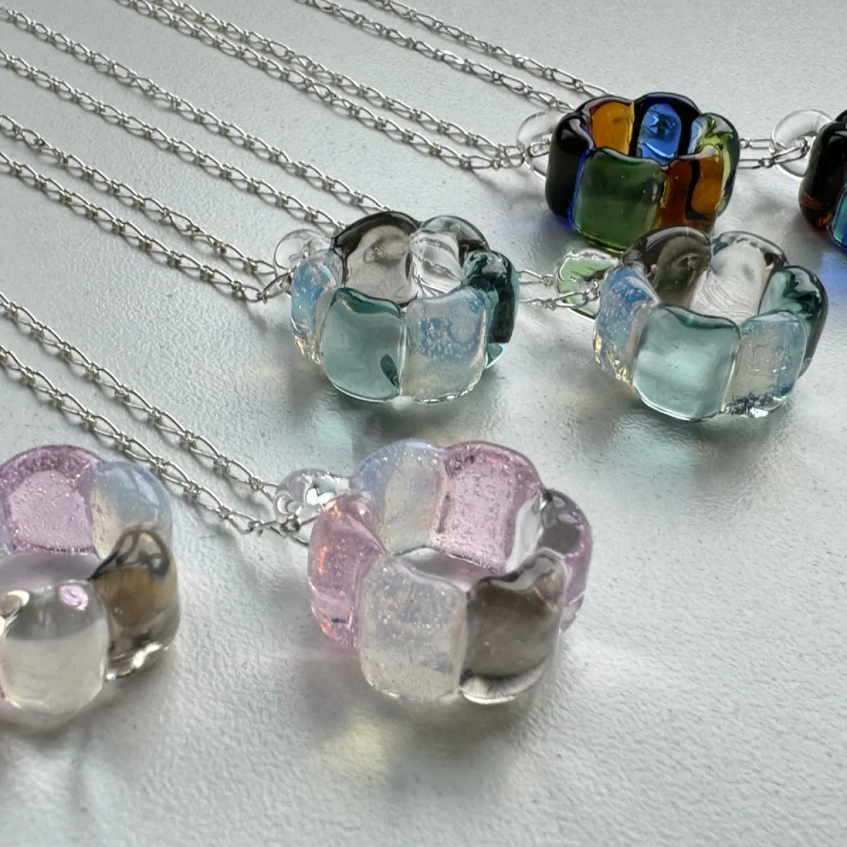 Tomfoolery Pink Lollipop Ribbed Glass Pendant Hot