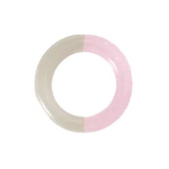 Tomfoolery Pink Smoke Two Tone Glass Ring New