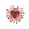 Tomfoolery Pink Sparkle Heart Brooch Online