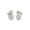Tomfoolery Platinum Diamond Cluster Studs Clearance