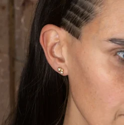 Tomfoolery Platinum Diamond Cluster Studs Clearance
