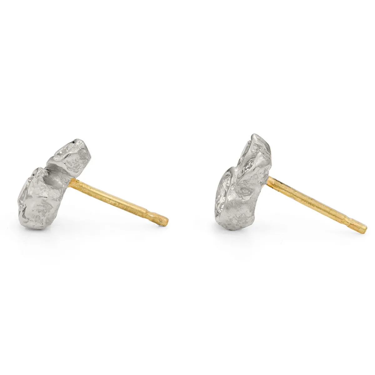 Tomfoolery Platinum Diamond Cluster Studs Clearance