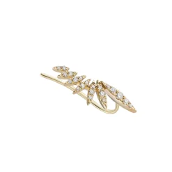 Tomfoolery Plume Diamond Ear Climber Fashion