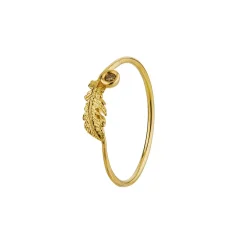 Tomfoolery Plume Feather & Champagne Diamond Ring Hot