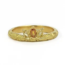 Tomfoolery Plume Yellow Diamond Crown Ring Fashion