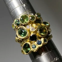 Tomfoolery Pol Gwarra Sapphire & Diamond Ring Clearance