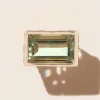 Tomfoolery Poppy Green Amethyst & 9ct Yellow Gold Ring Discount