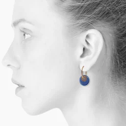 Tomfoolery Porcelain & Gold Plated Splash Hoop Earrings Online