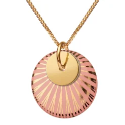 Tomfoolery Porcelain & Gold Plated Splash Duo Necklace New