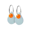 Tomfoolery Porcelain Aura Hoop Earrings New