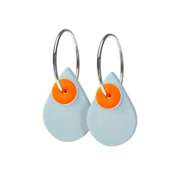 Tomfoolery Porcelain Aura Hoop Earrings New