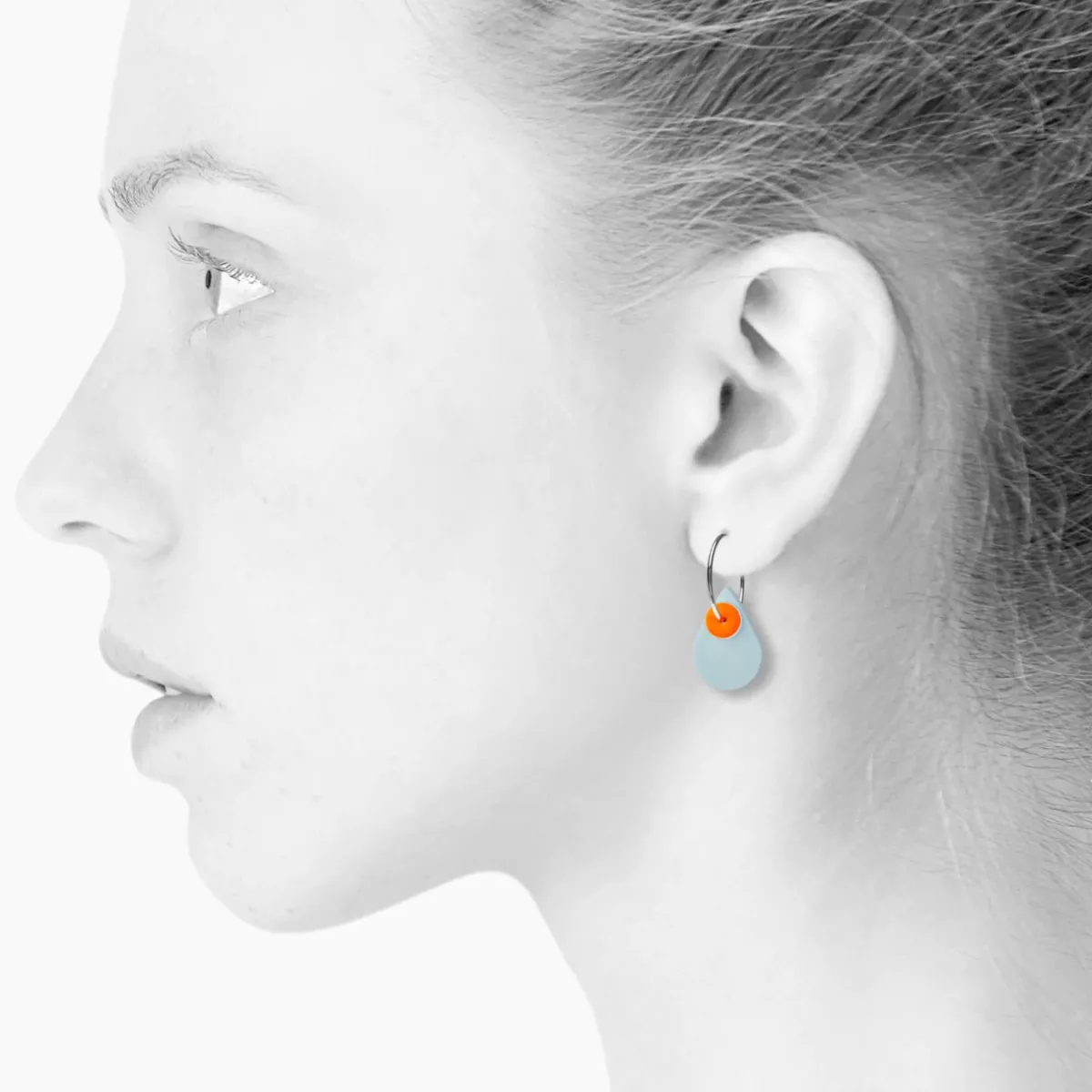 Tomfoolery Porcelain Aura Hoop Earrings New
