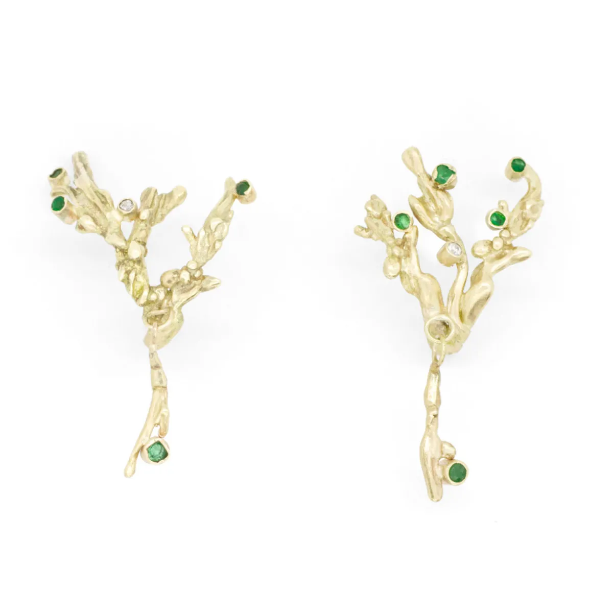 Tomfoolery Porphyra Emerald & Diamond Earrings Online