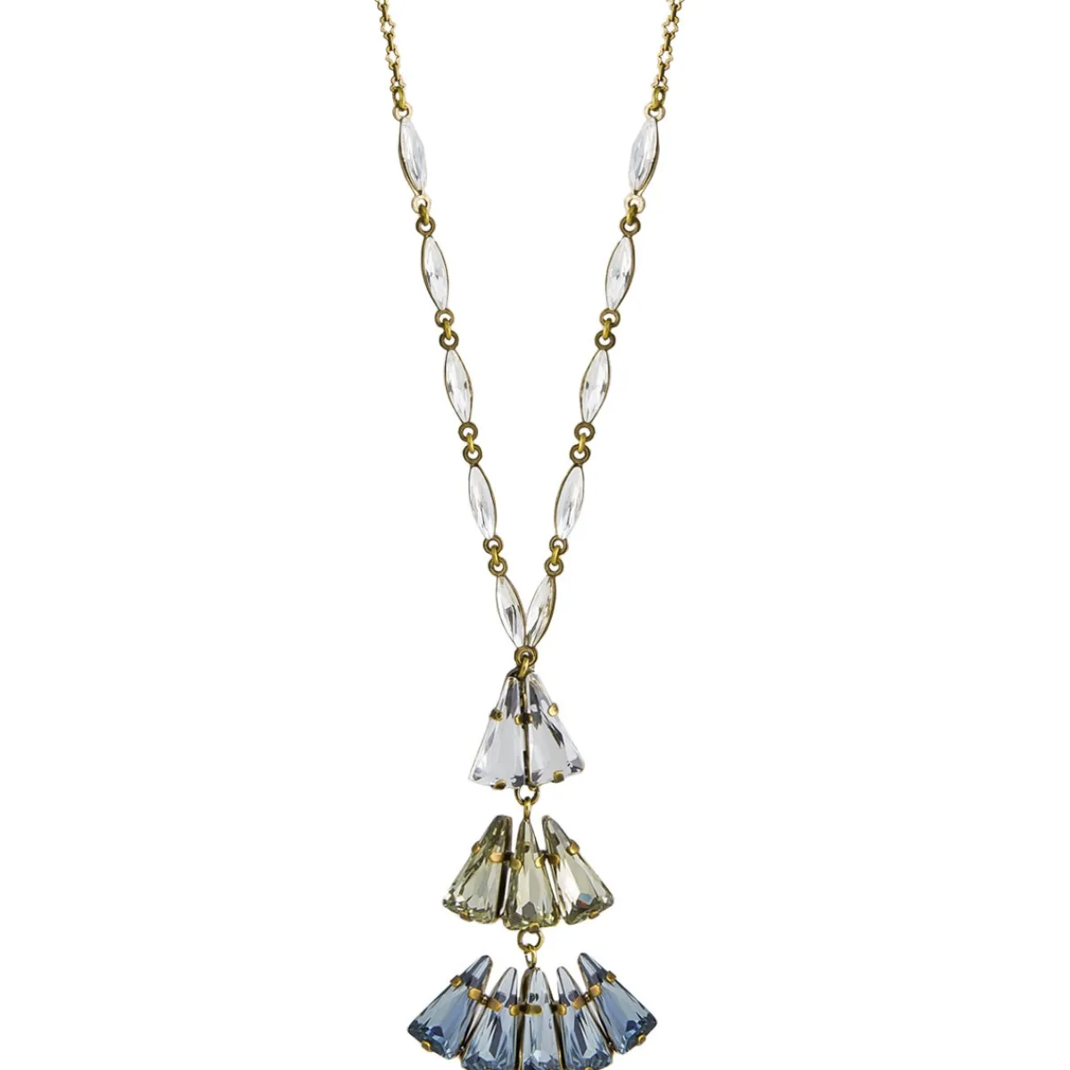 Tomfoolery Powder Blue Deco Necklace Long Online