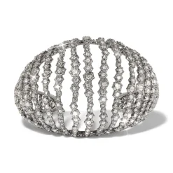 Tomfoolery Punk Royale Crystal Orbiting Cuff Bracelet Discount