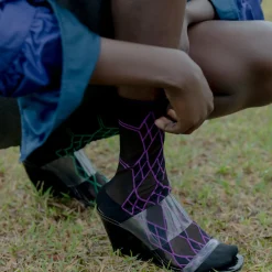 Tomfoolery Purple & Green Rim Argyle Tulle Socks Best