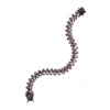 Tomfoolery Purple Amethyst Oval Link Bracelet Fashion