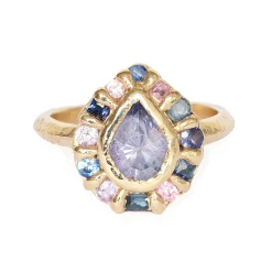 Tomfoolery Purple Galaxy Halo Ring Discount