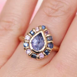 Tomfoolery Purple Galaxy Halo Ring Discount