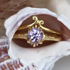 Tomfoolery Purple Sapphire Solitaire Into The Deep Ring Fashion