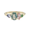 Tomfoolery QUAD Teal & Pink Sapphire Four Stone Ring Best