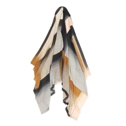 Tomfoolery Quartz Grey and Brown Graphic Print Scarf Outlet